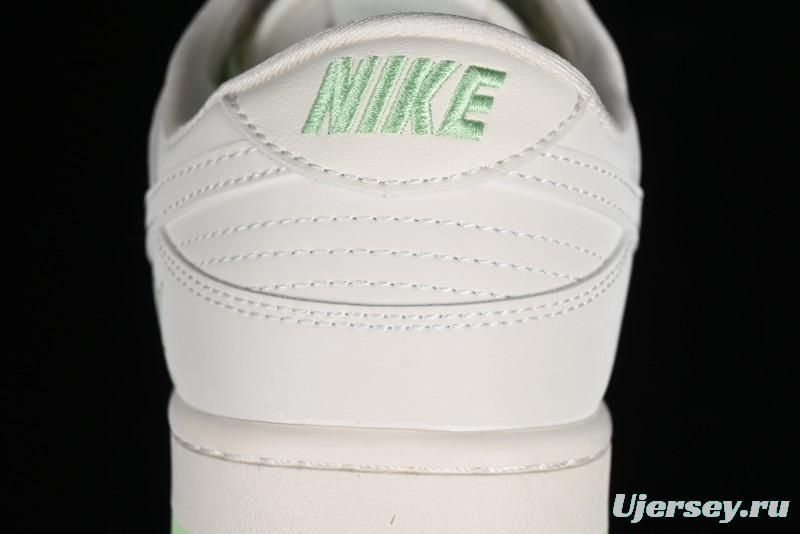 Nike SB Dunk Low LV Collaboration - Double Swoosh Fluorescent Green Anniversary High-End Custom Low-Top Casual Skate Shoes - XX2025-321