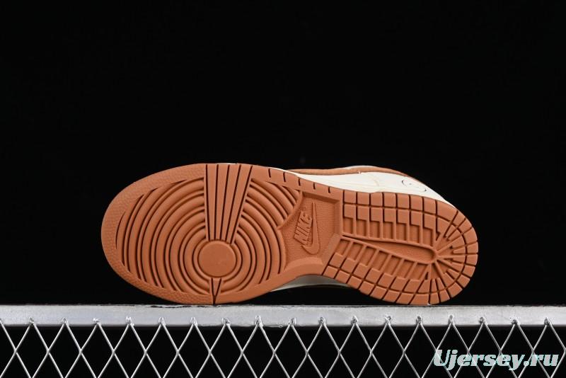 Nike SB Dunk Low Lightning Collaboration - Beige Brown Colorway with Small Brown Swoosh Anniversary High-End Custom Low-Top Casual Skate Shoes - XD1688-031