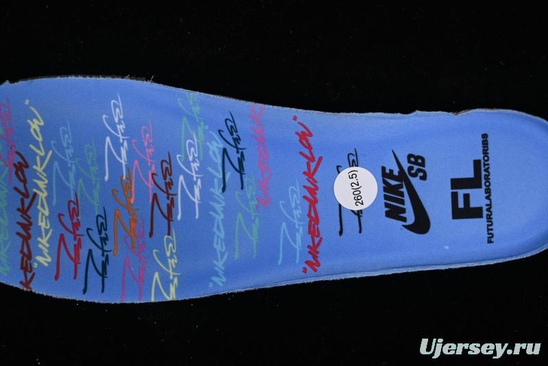 Nike Futura x Dunk Low Pro SB Skate Shoes with Tie-Dye Design - HF6061-400