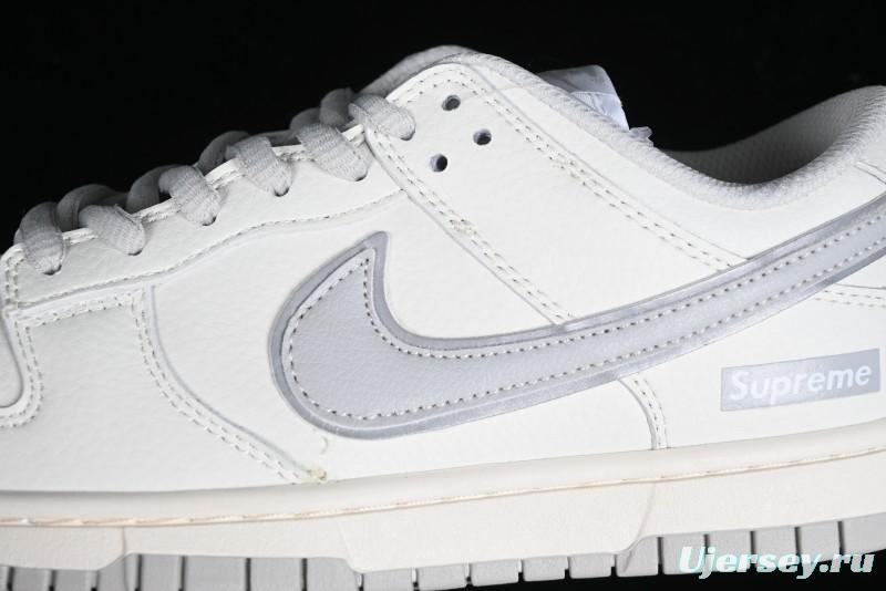 Nike Supreme x Nike SB Dunk Low Casual Skate Shoes in Beige Grey - RM2308-233