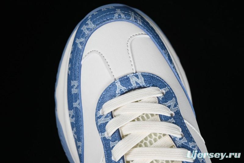 New York Yankees MLB Chunky Runner Denim Monogram Lightweight Casual Sneakers - 3ARNCRD4N50BLS