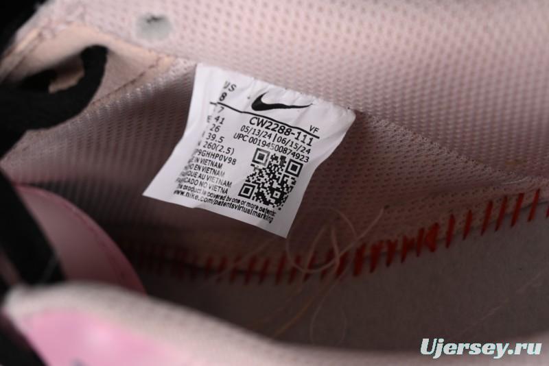 Nike Air Force 1 '07 Low Casual Sneakers with Anime-inspired Peach Pink Spray Design - CW2288-111