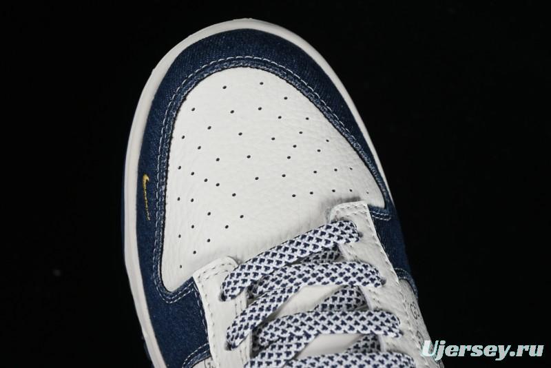 Nike SB Dunk Low Gucci Collaboration - Denim with Light Blue Swoosh Anniversary High-End Custom Low-Top Casual Sneakers - FC1688-141