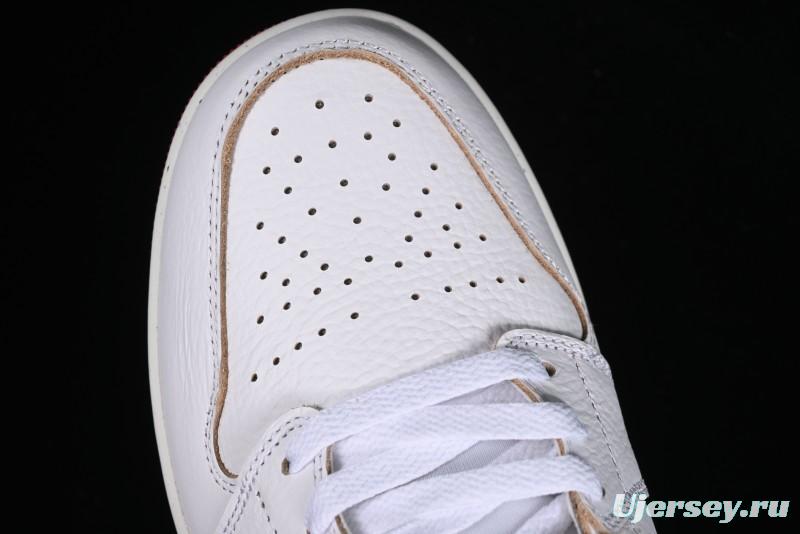 Nike Air Jordan 1 Mid Basketball Shoes in White/Orange/Red - FJ3458-160