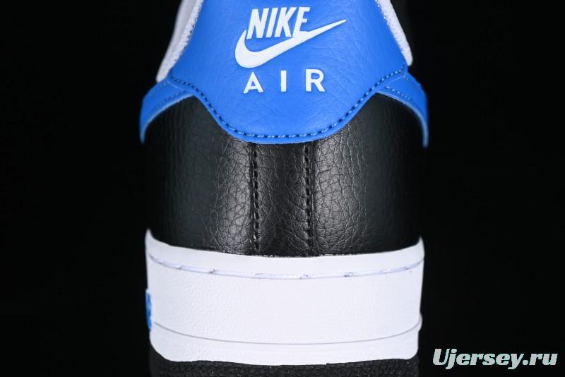 Nike Air Force 1 '07 Low White Black Blue Color Block Casual Sneakers - FN8008-001