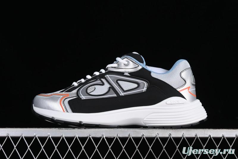 Dior B30 Sneakers with Reflective CD30 Logo and Lightweight Rubber Sole - CD30