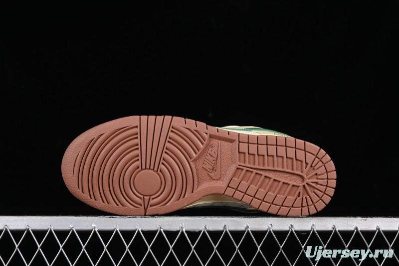 Nike SB Dunk Low LV Collaboration - Beige Green Anniversary High-End Custom Low-Top Casual Skate Shoes - LV6188-003