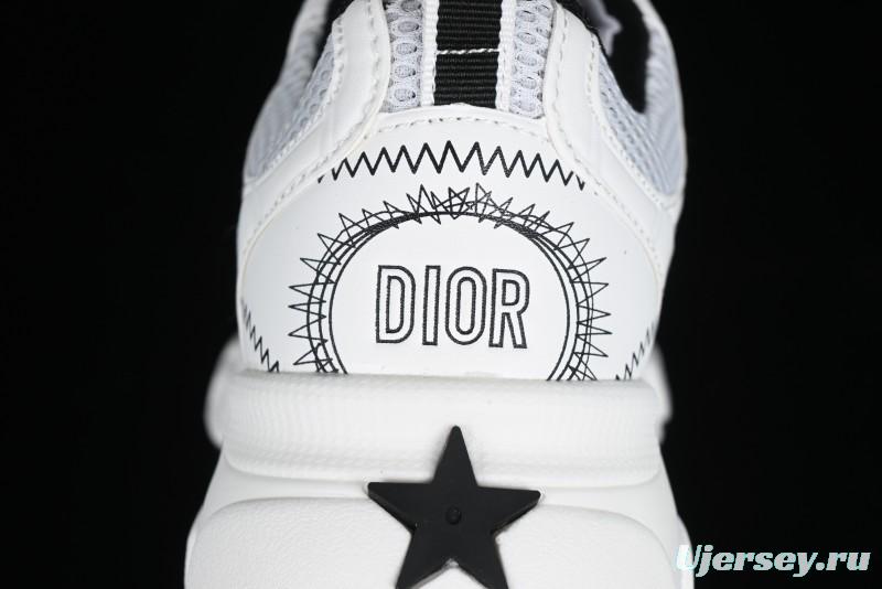 Dior Chrono Round Toe Lace-Up Lifestyle Casual Running Shoes - 59K GREY