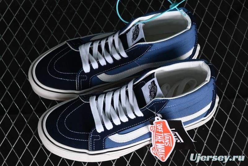 Vans Sk8-Mid Navy Blue Mid-Top Retro Classic Casual Canvas Shoes - VN0A391F5TU