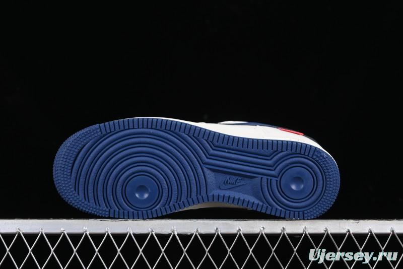 Supreme x Nike Air Force 1 '07 Low Collaboration Dark Blue Casual Sneakers - HD1968-025