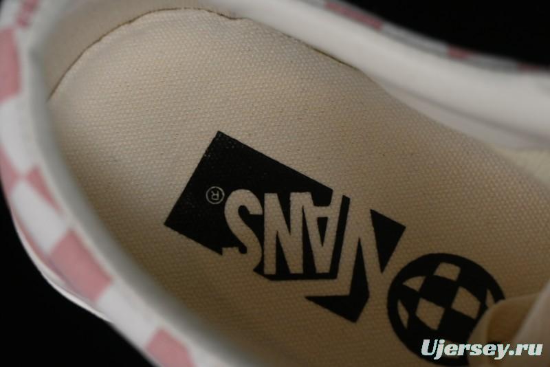 Vans Old Skool Reissue 136 Pink Checkerboard Low Top Retro Canvas Shoes - VN000MT6EBQ