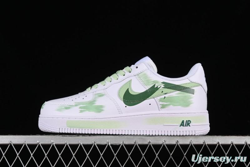 Nike Air Force 1 '07 Low Custom Hand-Painted Anime Theme with Swoosh Shadow and Strap - CW2288-111