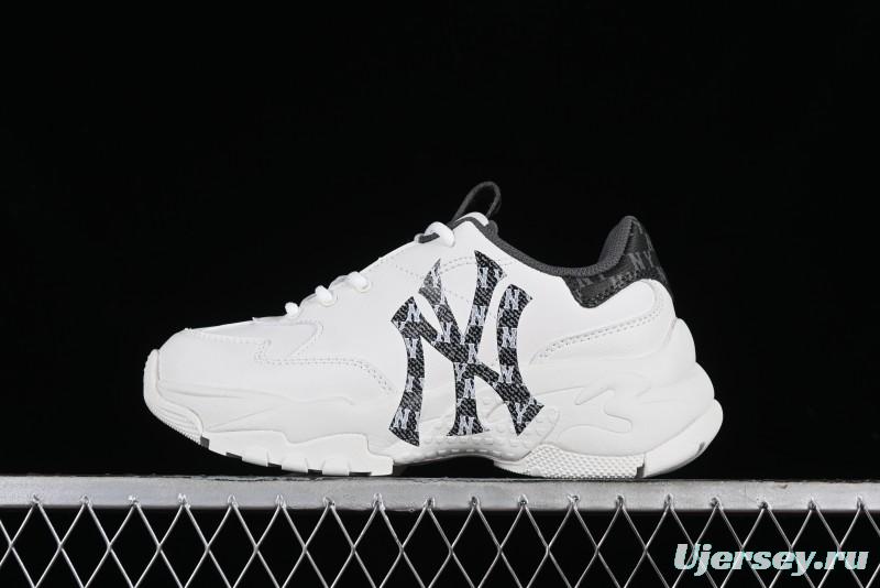 New York Yankees MLB Bigball Chunky Denim Monogram Platform Sandals - 3ASHBDM4N50BKS