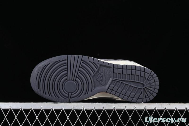 Nike SB Dunk Low Lightning Collaboration - Off White Navy Blue Small Blue Swoosh Anniversary High-End Custom Low-Top Casual Sneakers - XD1688-032