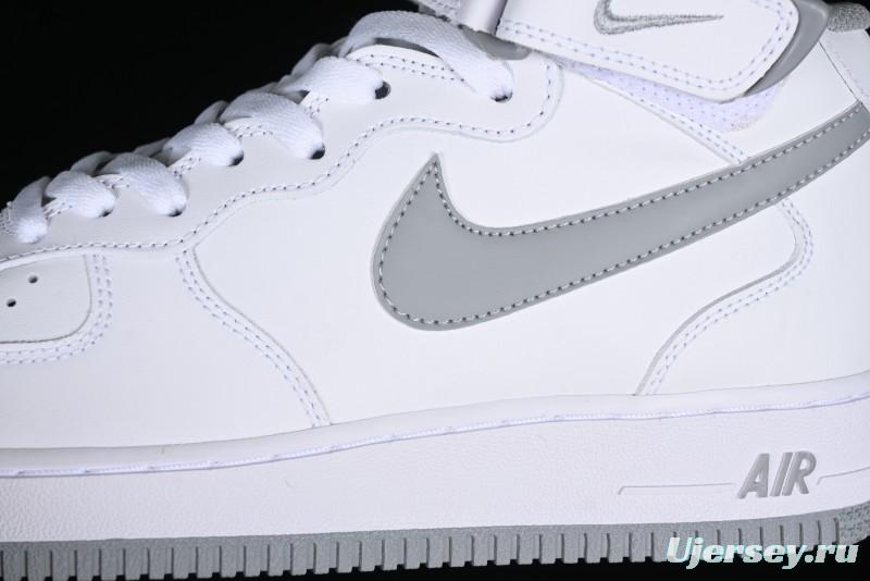 Nike Air Force 1 '07 Mid Casual Sneakers in White-Grey - DV0806-100