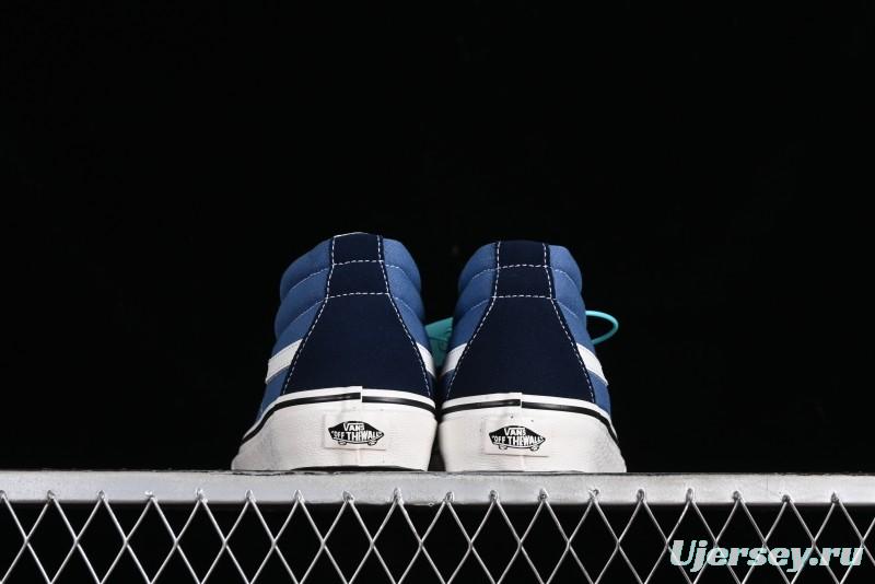 Vans Sk8-Mid Navy Blue Mid-Top Retro Classic Casual Canvas Shoes - VN0A391F5TU