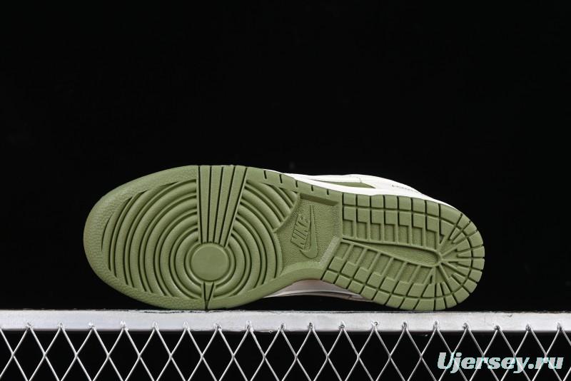 Nike SB Dunk Low LV Collaboration - Beige Olive Green Anniversary Custom Low-Top Casual Skate Shoes - BB8766-211