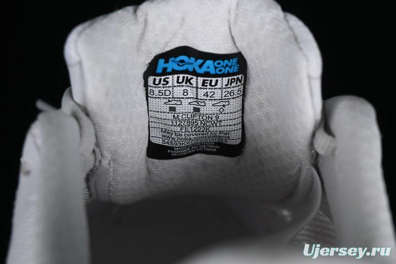 HOKA ONE ONE CLIFTON 9 Running Shoes with Lightweight Knit Mesh and Enhanced Cushioning - 1127895 NCWT