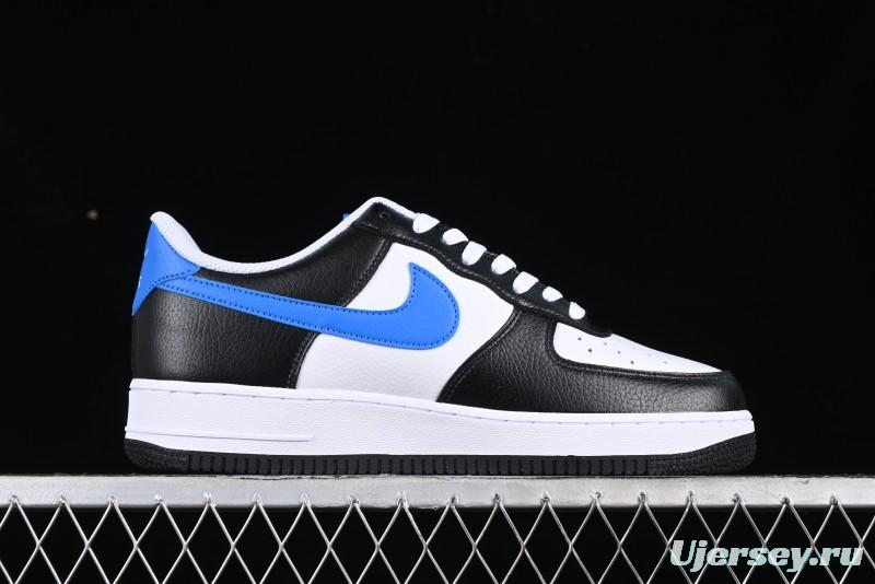 Nike Air Force 1 '07 Low White Black Blue Color Block Casual Sneakers - FN8008-001