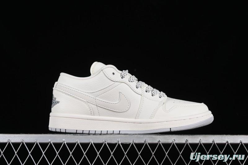 Nike Air Jordan 1 Low BAPE Collaboration - White Grey Basketball Shoes - WG8850-003