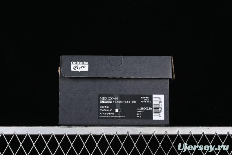 Onitsuka Tiger Mexico 66 Low-Top Leather Sneakers for Casual Running - D508K-0190