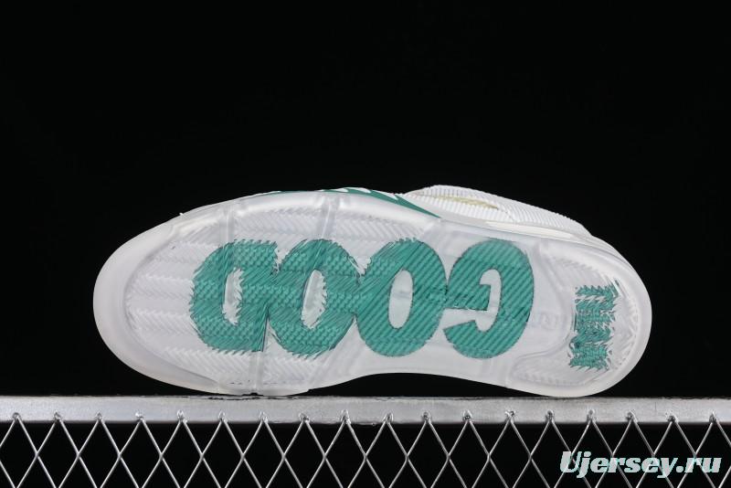 Nike Air Jordan 5 Low Retro Sneakers in White Orange Green Corduroy - CW4204-100