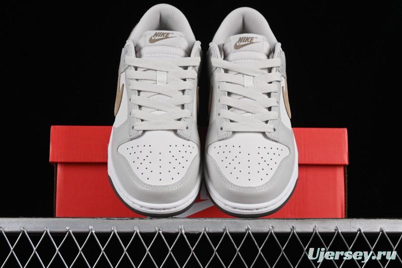 Nike Dunk Low SB Casual Sneakers in Light Grey/Khaki - FJ4188-001