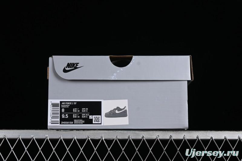 Nike Air Force 1 '07 Low Classic Lace-Up Casual Sneakers in Black & White - ZH0316-018