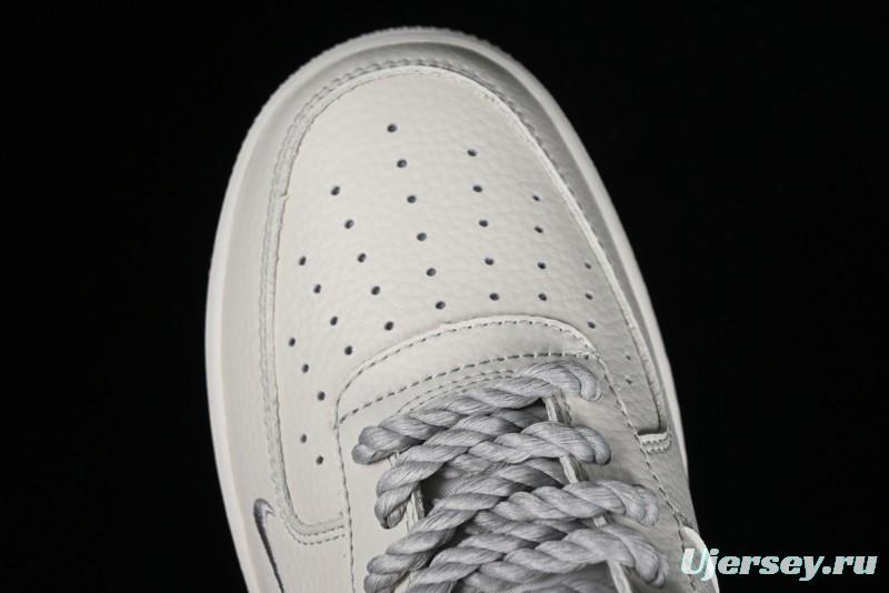 Nike Undefeated Air Force 1'07 Low Casual Sneakers in Beige Hemp with Reflective Details - UT2023-203