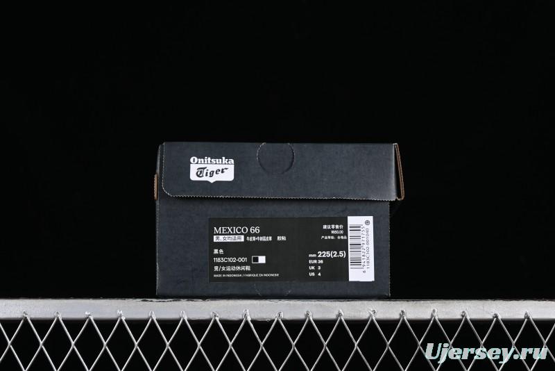 Onitsuka Tiger Mexico 66 Low-Top Leather Sneakers for Casual Running - 1183C102-001