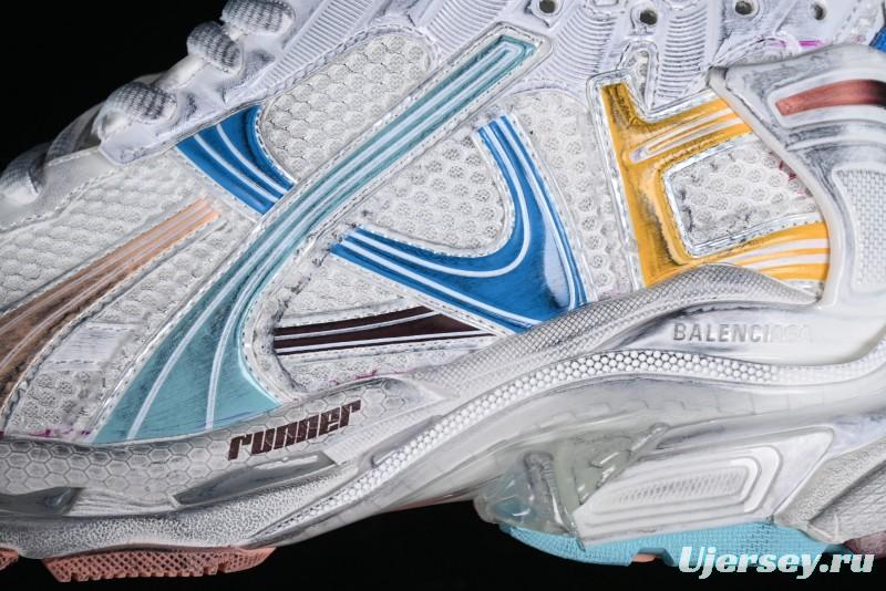 Balenciaga Runner Kith Four Color Retro Casual Sneakers - W3RBMU9754
