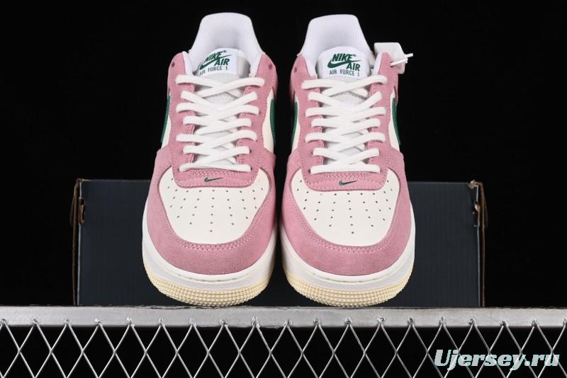 Nike Air Force 1 '07 Low Casual Sneakers in White Pink Green - FV9346-100