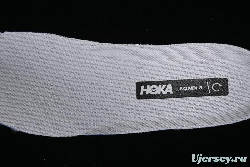 HOKA ONE ONE Bondi 8 Performance Cushioned Running Shoes with Engineered Mesh Upper - 1123202 SHMS