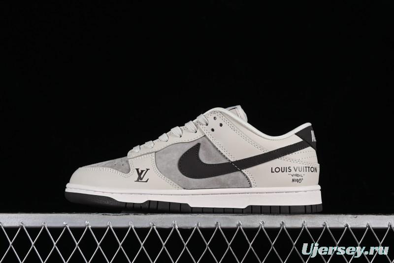 Nike Dunk Low LV Collaboration High-End Custom SB Low-Top Casual Skate Shoes - FC1688-400