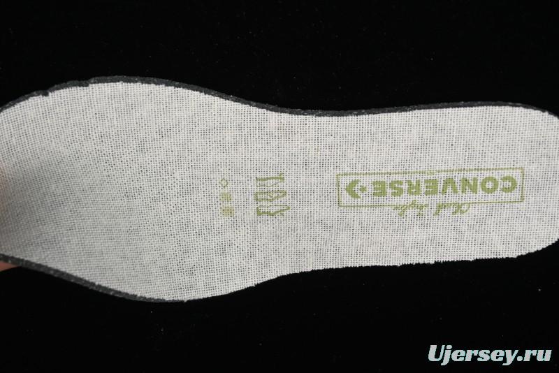 Converse Chuck 70 High Top Casual Canvas Sneakers with Light Beige Upper and Avocado Green Accents - A08530C