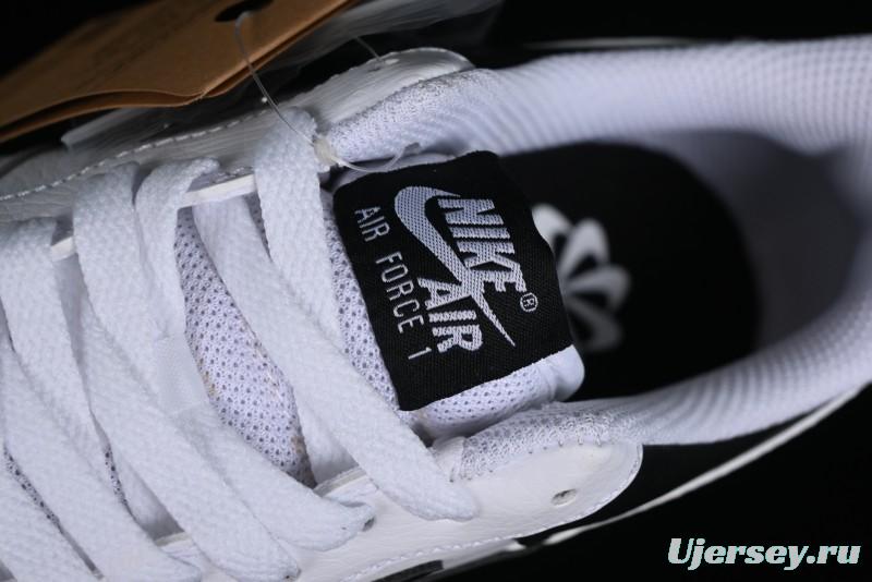 Nike Air Force 1 '07 Low Black White Broken Hook Casual Sneakers - HF9096-100