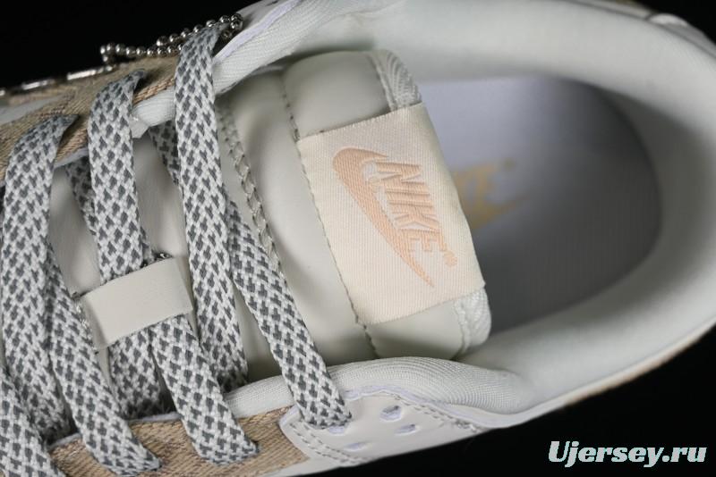 Nike SB Dunk Low LV Collaboration - Khaki Denim Anniversary High-End Custom Low-Top Casual Skate Shoes - XP3802-337