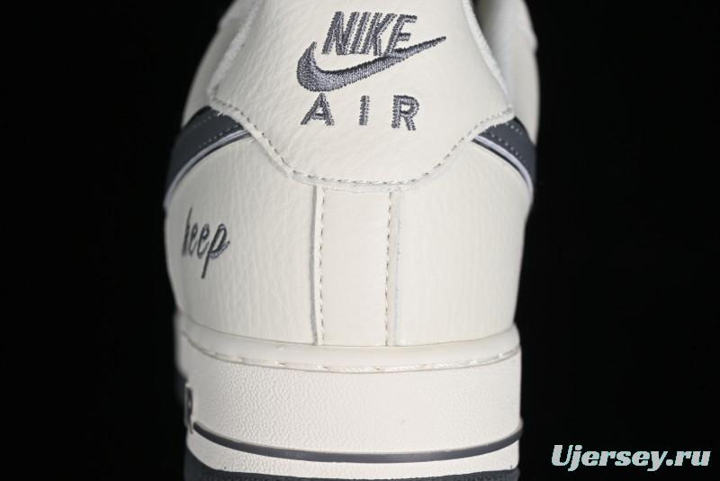 Nike Air Force 1'07 Low "Keep Fresh" Casual Sneakers in Dark Gray with Small Swoosh - BM2023-105