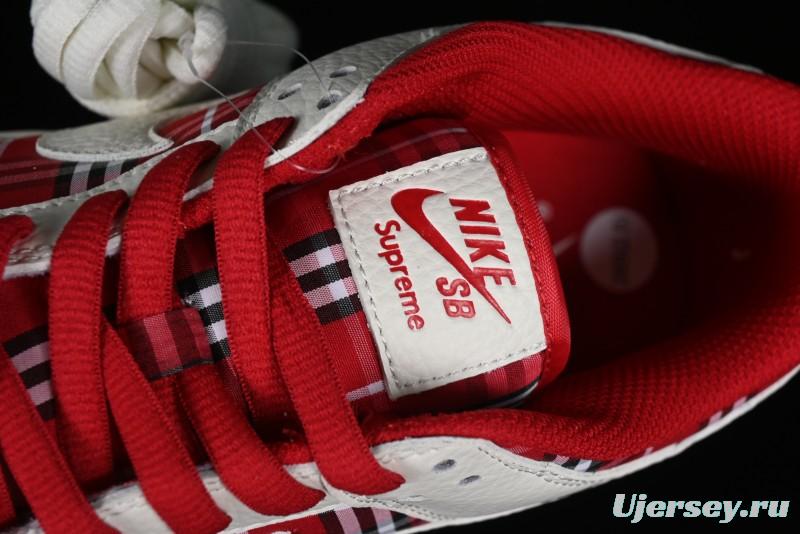 Nike SB Dunk Low Supreme - Plaid Colorway Low-Top Casual Skateboarding Shoes - SU1853-512