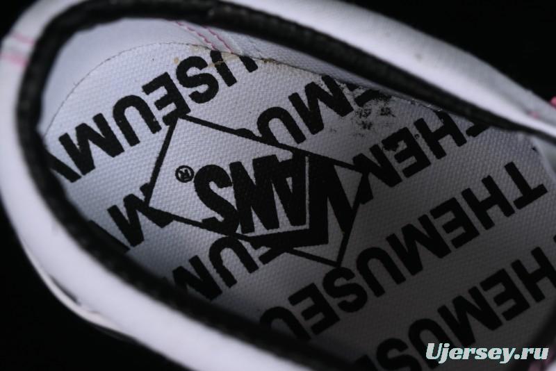 Vans Slip-On Classic Collaborative Hand-Painted Graffiti with Pink Accents and Crystal Outsole Checkerboard Slip-On - VN000CT5BPA