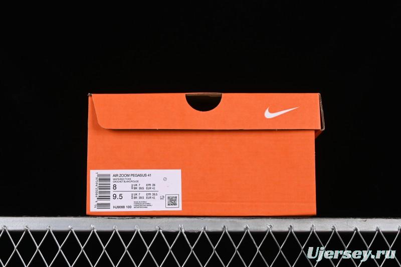 Nike Air Zoom Pegasus 41 Breathable Lightweight Running Shoes with Cushioning - HJ9068-100