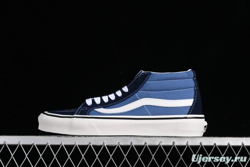 Vans Sk8-Mid Navy Blue Mid-Top Retro Classic Casual Canvas Shoes - VN0A391F5TU
