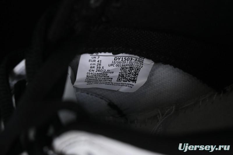 Nike Supreme x Nike SB Dunk Low Collaboration - Classic White Black Anniversary High-End Custom Low-Top Casual Skate Shoes - DY1503-100