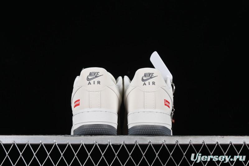 Nike Air Force 1 '07 Low LV Collaboration - White Grey Two-Tone Low-Top Casual Sneakers - XZ6188-005