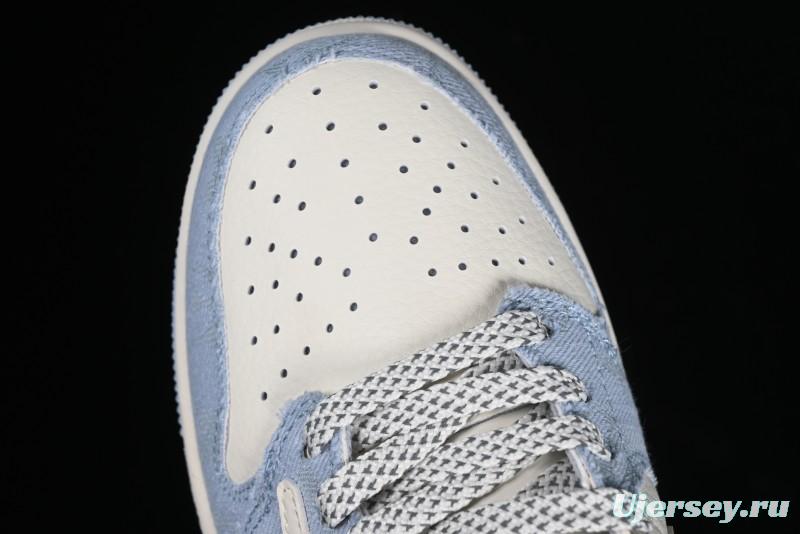 Nike Travis Scott x Fragment Design x Jordan Air Jordan 1 Low OG SP AJ1 LV Peacock Blue Low-top Casual Sneakers - LJ5188-003