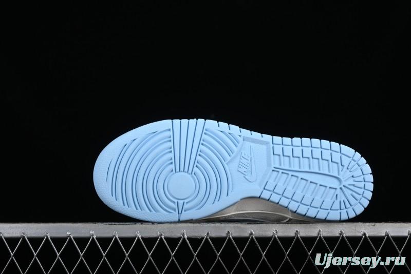 Nike SB Dunk Low Gucci Collaboration - Beige & Light Blue Crochet Fabric Anniversary High-End Custom Low-Top Casual Skate Shoes - DQ1098-376