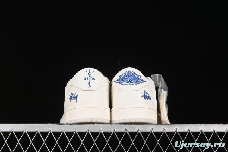 Nike Travis Scott x Fragment Design x Air Jordan 1 Low OG SP AJ1 Retro Sneakers - LJ5188-013