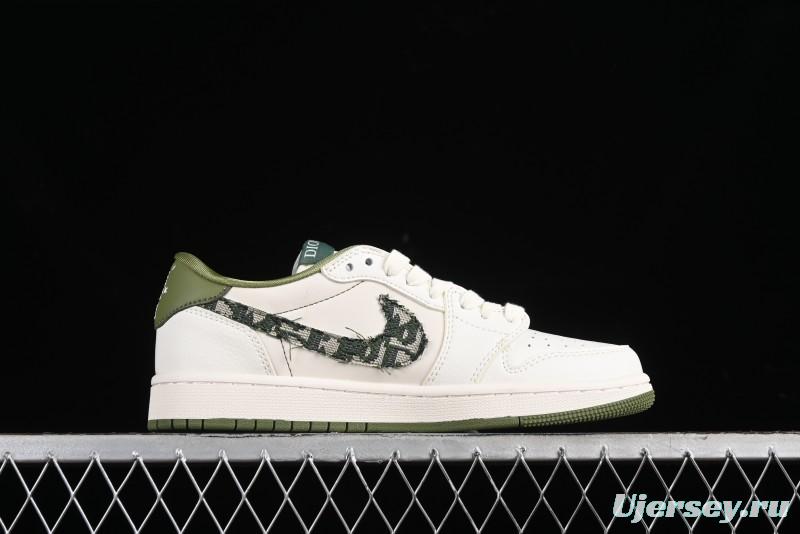 Nike Travis Scott x Fragment Design x Air Jordan 1 Low OG SP AJ1 Retro Sneakers - DM6688-605