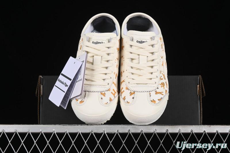 Onitsuka Tiger Mexico 66 Low-Top Leisure Running Shoes with Full-Grain Leather Upper - 1183B785-100