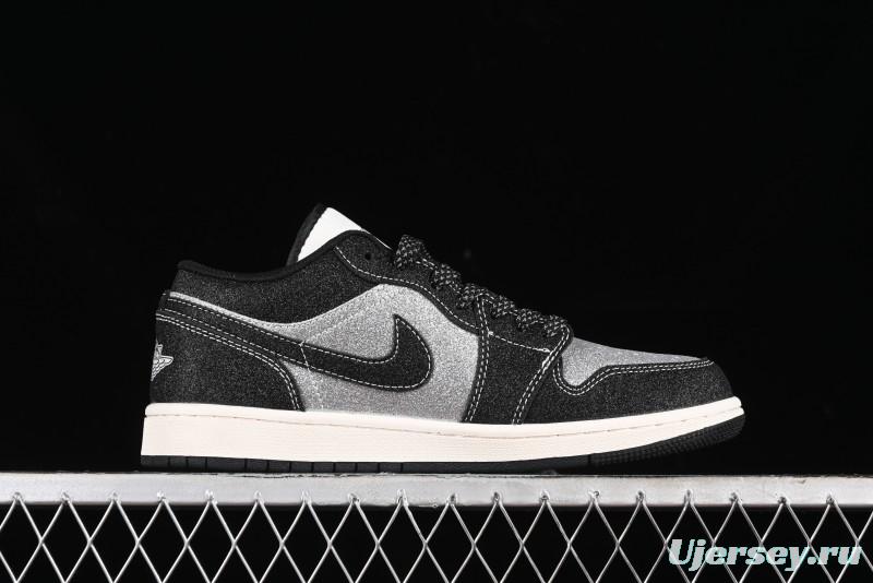 Nike Air Jordan 1 Low Retro Basketball Shoes Custom Starry Sky Design - SJ9950-012